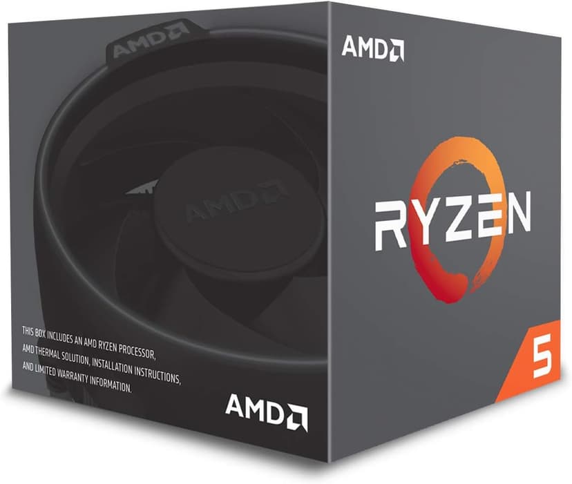 AMD Ryzen 5 1600 65W AM4 Processor with Wraith Stealth Cooler (YD1600BBAFBOX)