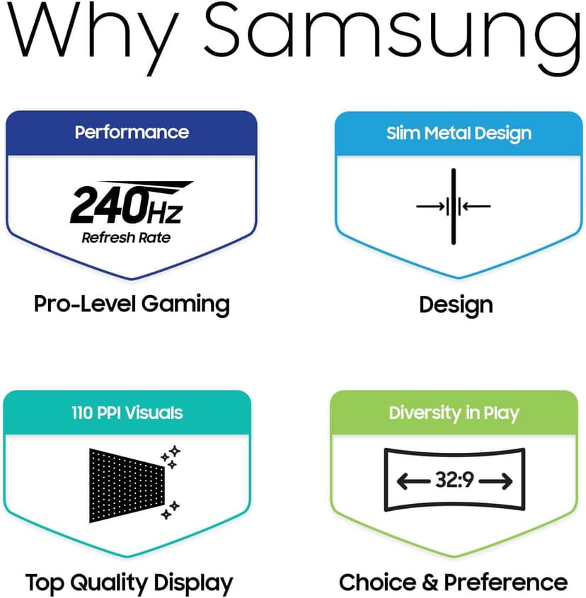 Samsung 49" Odyssey OLED (G93SC) Series Curved Gaming Monitor w QD-OLED, 240Hz, 0.03ms, Dual QHD,DisplayHDR True Black 400,AMD FreeSync Premium Pro,Height Adjustable Stand,3 Yr Warranty,LS49CG932SNXZA