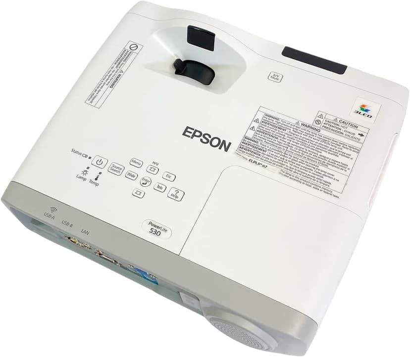 Epson PowerLite 530 XGA 3LCD Projector, White