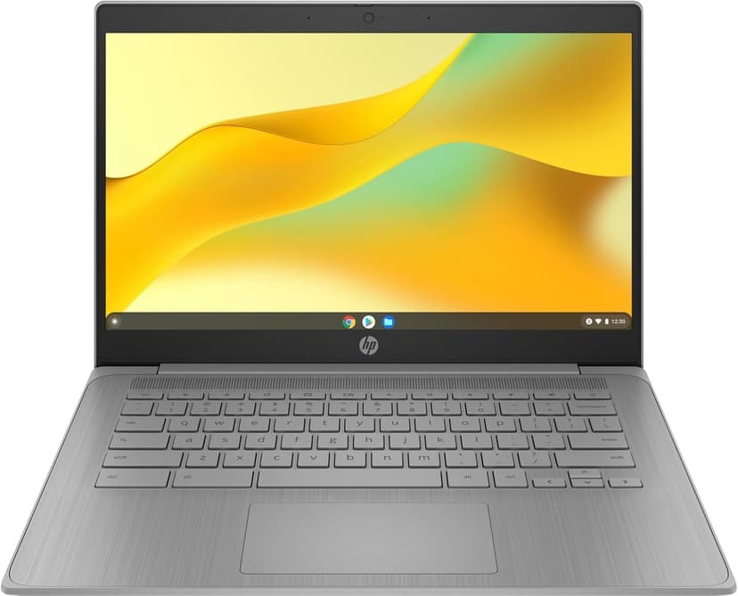 HP Chromebook 14 Laptop (14" HD, Intel 4-Core Celeron N4120, 4GB RAM, 64GB SSD, UHD Graphics 600) for Home & Student, Light Weight & 14-Hr Battery Life, Webcam, Wi-Fi, IST HUB, Chrome OS, Grey