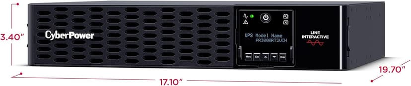 CyberPower PR3000RT2UCN Smart App Sinewave UPS System, 3000VA/3000W, 8 Outlets, 2U Rack/Tower, AVR, RMCARD205 Pre-Installed, Built-in cloud monitoring