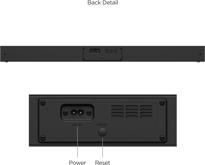 Roku TV Wireless Soundbar, Soundbar Exclusively for RokuTV with Enhanced Stereo Sound, Clear Dialogue, and Simple Wireless Setup