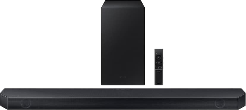 SAMSUNG HW-Q60C 3.1ch Soundbar w/Dolby Audio, Q-Symphony, Adaptive Sound Lite, HDMI eARC, Game Mode, Bluetooth, Tap Sound, Wireless Surround Sound Compatible, Black