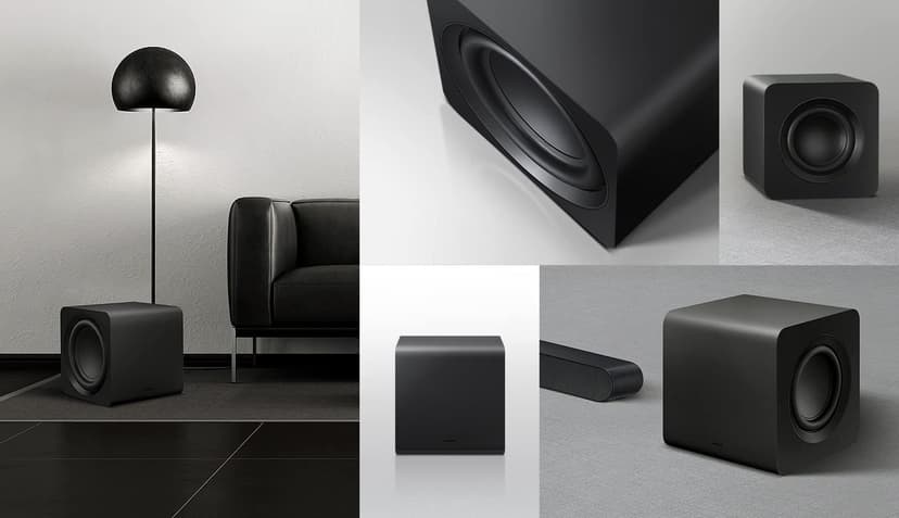 SAMSUNG SWA-W510 Subwoofer for S Series Soundbar with Powerful Bass, Wireless, Unibody Design, Compact 6.5" Size, 2022, Black