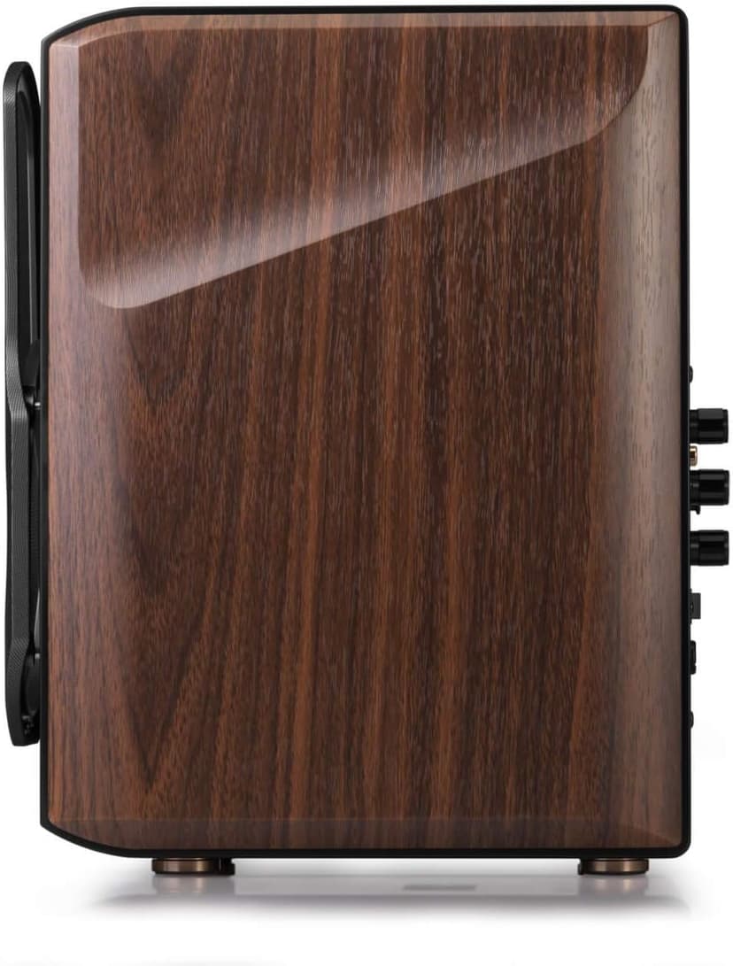 Edifier S2000MKIII Coaxial, Bluetooth, Optical and RCA Bookshelf 2 Speakers, Near-Field Active Tri-Amped 130w Studio Monitor for Audiophiles with Wireless, Line-in and Fiber-Optic Input Walnut