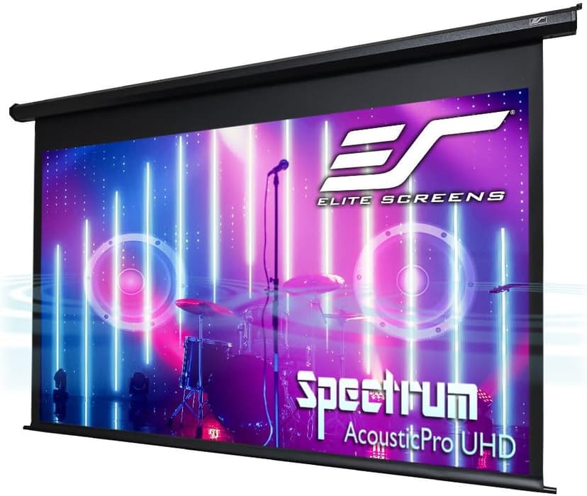 Elite Screens Spectrum AcousticPro UHD, 100-INCH Motorized Electric Projector Screen Moiré-Free Sound Transparent Perforated Weave Movie Home Theaters, ELECTRIC100H2-AUHD