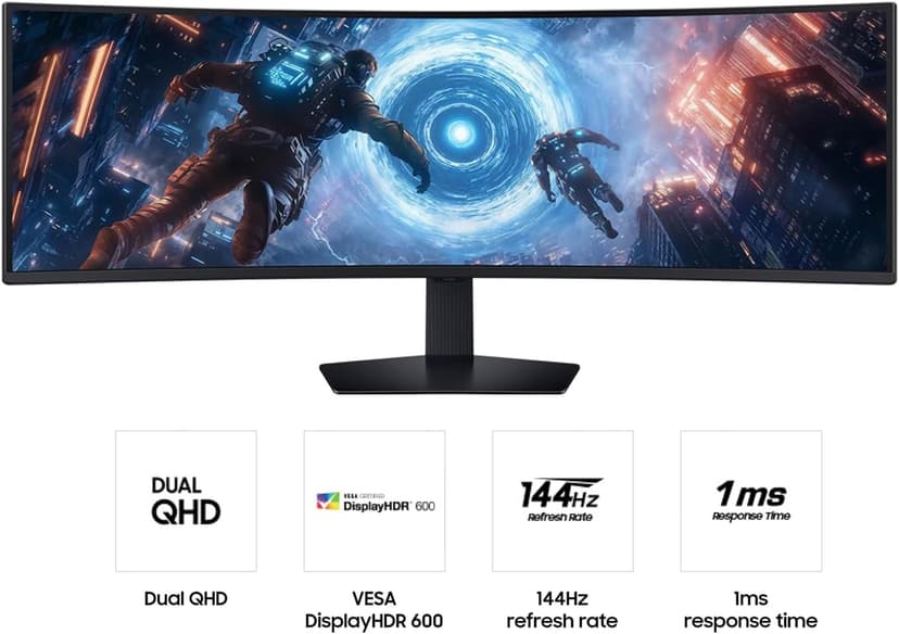 Samsung LS49FG910ENXZA 49" Odyssey G9 G91F DQHD Gaming Monitor 2025 Bundle with Tech Smart USA Elite Suite 18, 2X 4K HDMI Cable & Deco Gear CPS Exclusive 26 Month Protection Pack (BEACH-CPS-26M1000)