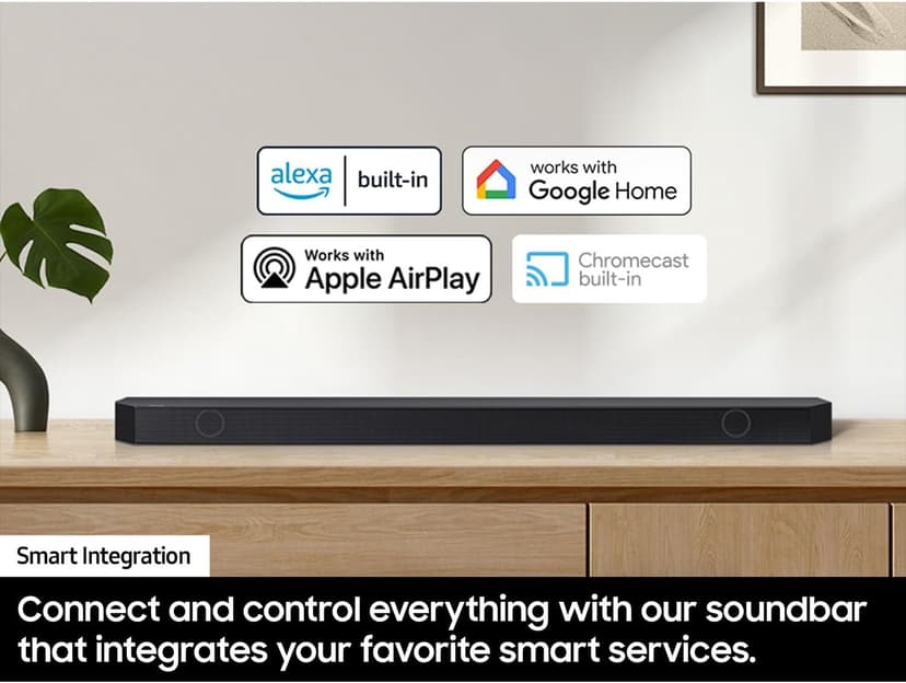 SAMSUNG HW-Q990D Q-Series 11.1.4 ch. Wireless Dolby Soundbar with Q-Symphony (2024) (Renewed) Bundle with 2 Year Enhanced Protection Pack