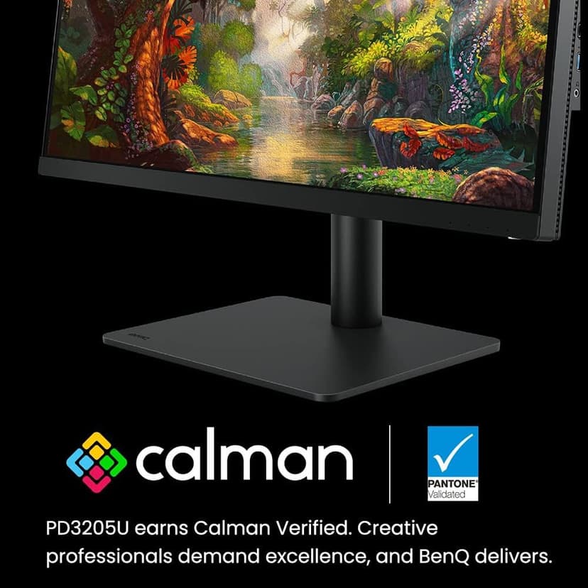 BenQ PD3205U Mac-Ready Monitor 32" 4K UHD | 99% Rec.709 & sRGB | IPS | DeltaE ≤3 | ICC Sync | Calibration Report | AQCOLOR | Uniformity | HotKey Puck | Ergonomic | DisplayPort | USB-C (65W) | USB Hub
