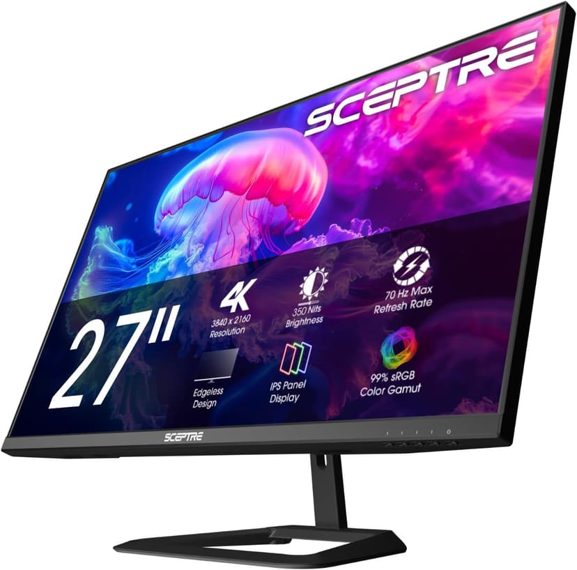 Sceptre New IPS 27-inch 4K Monitor 3840 x 2160 up to 70Hz Build-in Speakers 2025