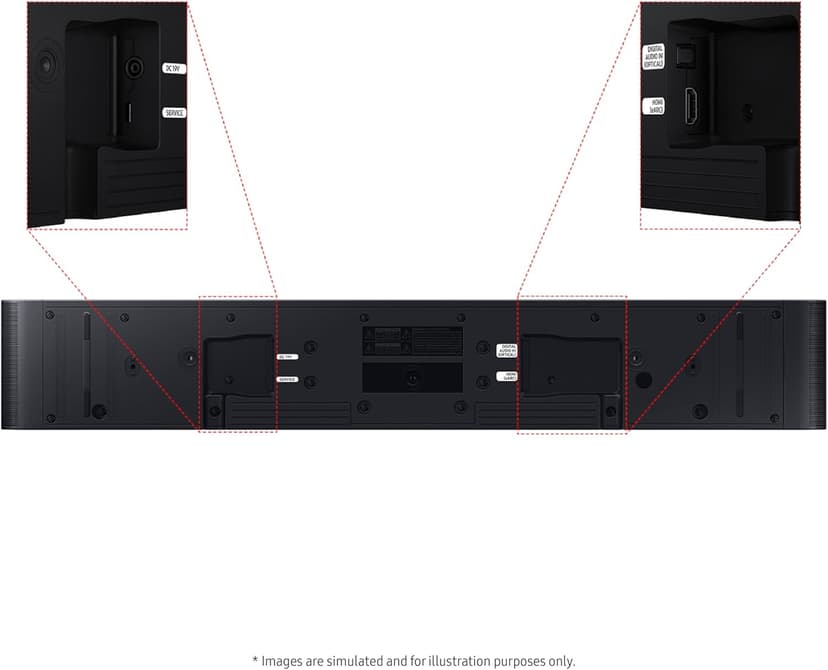 SAMSUNG S60D 5.0ch Soundbar w/Wireless Dolby Atmos Audio, All-in-One Design, Q-Symphony, SpaceFit Sound Pro, Adaptive Sound, Game Mode Pro with Alexa Built-in, HW-S60D/ZA