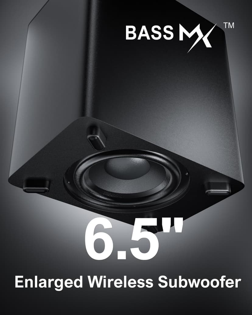 ULTIMEA 7.1 Sound Bars for TV, Virtual Surround Sound System, 410W Peak Power, App Control, Smart TV Soundbar with Wireless Subwoofer, 4 Wired Surround Speakers, Home Theater Sound System, 2025