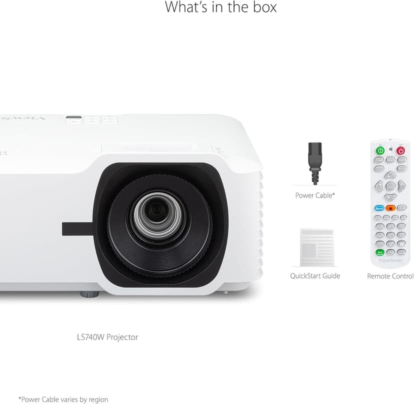 ViewSonic LS740W 5000 Lumens WXGA Laser Projector with 1.3x Optical Zoom, H/V Keystrone, 360 Degrees Projection for Auditorium, Conference Room, and Education