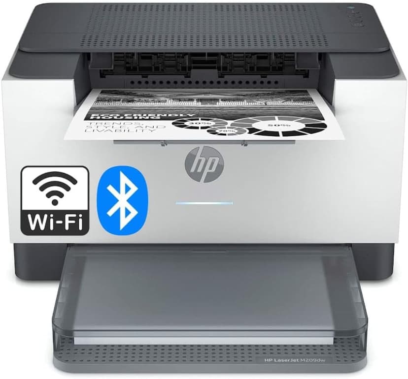 HP Laserjet M209dw Wireless Black & White Laser Printer, Single-Function, Print, Best for Home Office (Renewed)