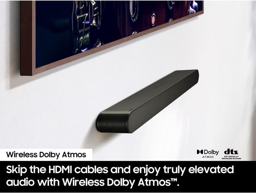 SAMSUNG HW-S60D S-Series 5.0ch. Wireless Dolby Atmos Soundbar w/Q-Symphony (2024) Bundle with Deco Gear 4K HDMI 2.0 Cable x2 & CPS Exclusive 26 Month Protection Pack Bundle (BEACH-CPS-26500)