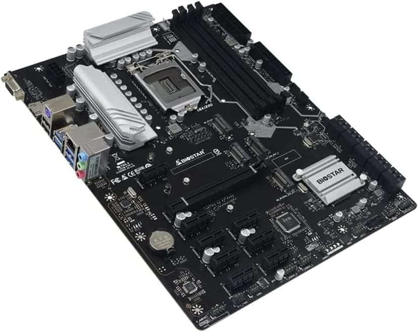 12GPU Open Frame Mining Rig Frame Chassis with Biostar TZ590-BTC Duo Motherboard for Crypto Currency Mining