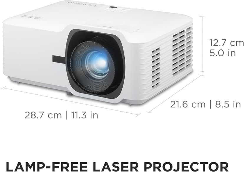 ViewSonic LS741HD 5000 Lumens 1080p Laser Projector with H/V Keystone, 4 Corner Adjustment, 360 Degree Projection, 1.6x Optical Zoom, LAN Control, and 24/7 Operation