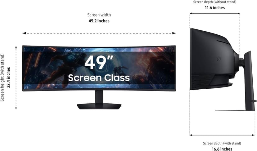 Samsung LS49FG910ENXZA 49" Odyssey G9 G91F DQHD Gaming Monitor 2025 Bundle with Tech Smart USA Elite Suite 18, 2X 4K HDMI Cable & Deco Gear CPS Exclusive 26 Month Protection Pack (BEACH-CPS-26M1000)