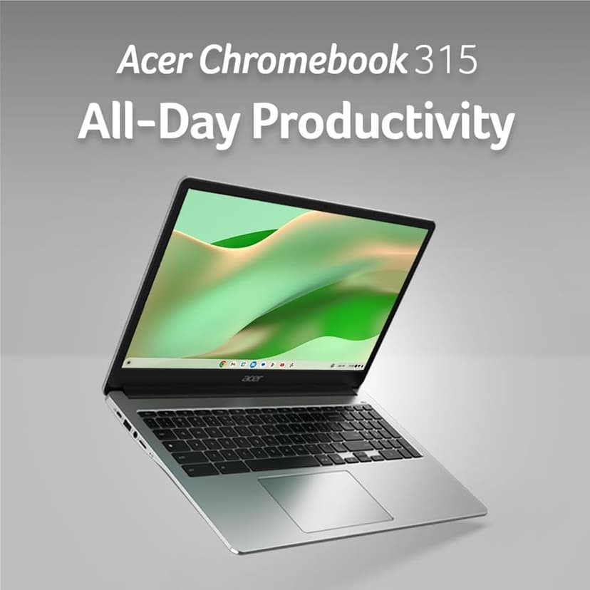 Acer Chromebook 315 Laptop (15.6" FHD, Intel Celeron N4500, 4GB RAM, 128GB Storage (64GB eMMC + 64GB SD Card) Home & Student, Long Battery Life, Numeric KB, Wi-Fi, Webcam, IST Hub, Nitro, Chrome OS