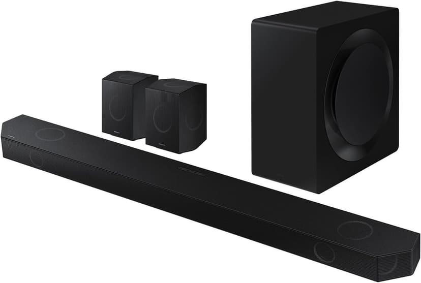 SAMSUNG HW-Q990D Q-Series 11.1.4 ch. Wireless Dolby Soundbar with Q-Symphony (2024) (Renewed) Bundle with 2 Year Enhanced Protection Pack