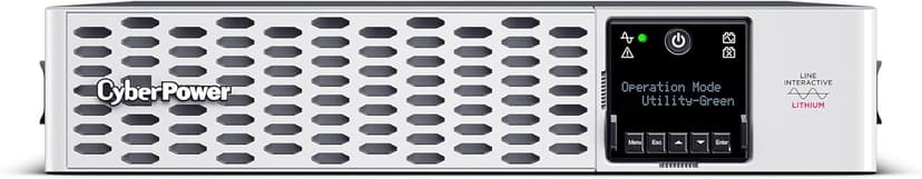CyberPower PRL1500RT2UC Smart App Sinewave UPS System, 1500VA/1500W, 8 Outlets, 2U Rack/Tower, AVR, Lithium