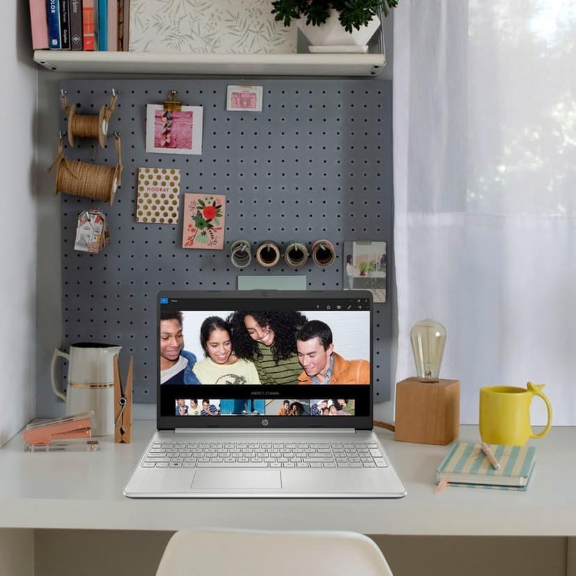 HP 2023 Laptop for Business and Student, 15.6'' HD Display, AMD Ryzen 3 5300U 4-Core Processor, 16GB RAM, 512GB SSD, Wi-Fi, Type-C, Media Card Reader, Windows 11 Home, Silver, KKE Accessories