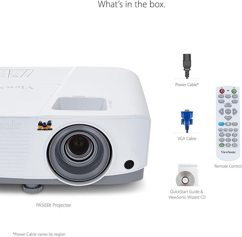 ViewSonic PA503X 4000 Lumens XGA High Brightness Projector Projector for Home and Office with HDMI Vertical Keystone