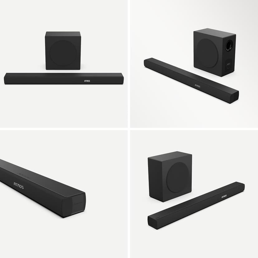 Hisense AX3100Q 3.1Ch Sound Bar with Wireless Subwoofer, Dolby Atmos, DTS:X, Bluetooth 5.3, Roku TV Ready, HDMI/AUX/ARC/Optical/USB, EzPlay, Ez UP, 7 EQ Modes