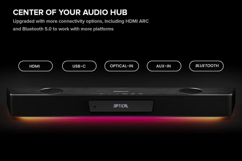 Creative Sound Blaster Katana V2 RGB True 5.1 Multi-Channel Gaming Soundbar with Subwoofer, ft. Tri-Amplified 5-Driver Design and Super X-Fi Technology, SXFI Battle Mode