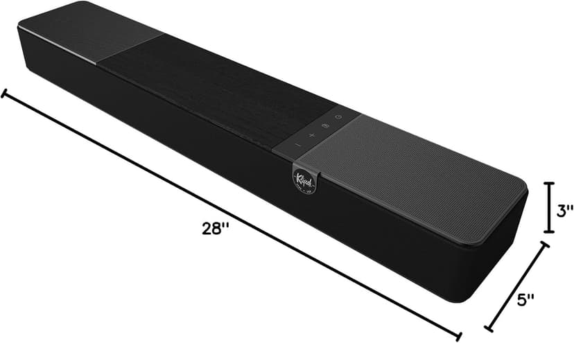 Klipsch Flexus CORE 100 2.1 Channel Powered by Onkyo Bluetooth Sound Bar with Dolby Atmos and Custom Tuned Bass - Black