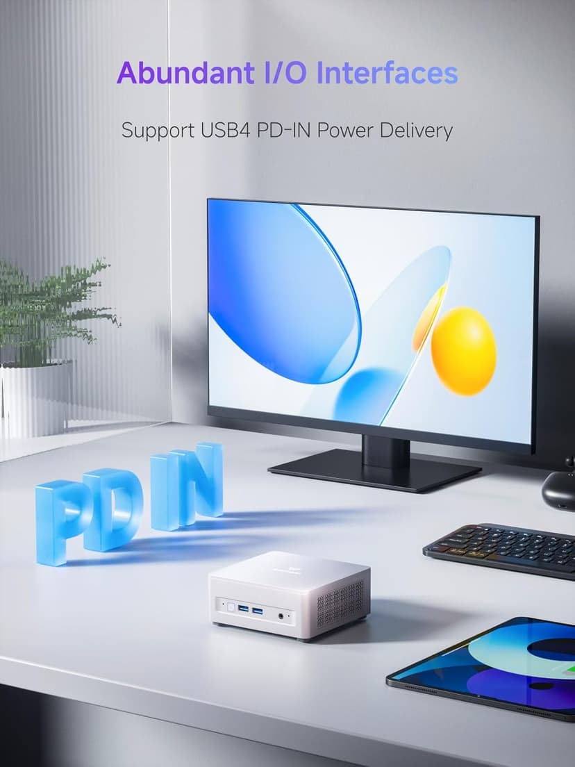 MINISFORUM UM870 Slim Mini PC AMD Ryzen 7 8745H(8C/16T), Mini Desktop Computer 32GB DDR5 RAM 1TB SSD, USB4/HDMI/DP 8K@60Hz Output, 2.5G LAN Port, 4xUSB Ports, WiFi 6E, BT5.3, AMD Radeon 780M Graphics