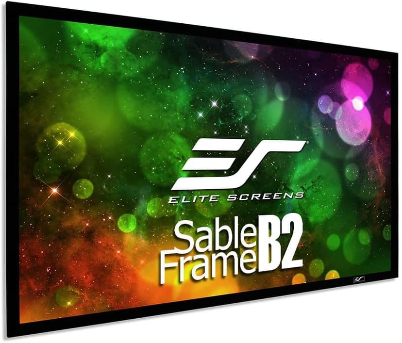 Elite Screens Sable Frame B2 Fixed Frame Projector Screen 120 inch 16 9, 4K/8K UHD, ISF-Certified CineWhite UHD-B (1.3 Gain), Wall Mounted for Standard, Short & UST Projectors, Home Theater, SB120WH2