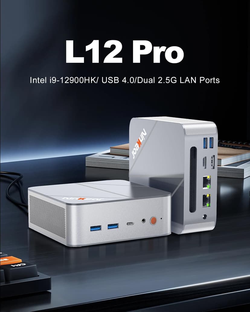 Gaming Mini PC, Intel i9-12900HK (14C/20T), 32GB RAM, 1TB SSD, Dual 2.5G LAN, Triple 8K UHD Display, WiFi 6E, BT5.2, HDMI/DP/Type-C, PS3 Emulator | Mini Desktop Computer for Business/Home