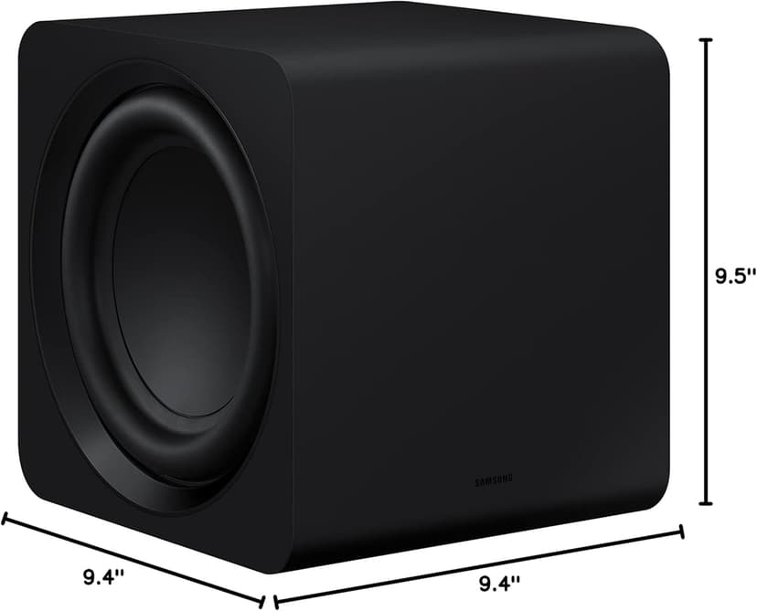 SAMSUNG SWA-W510 Subwoofer for S Series Soundbar with Powerful Bass, Wireless, Unibody Design, Compact 6.5" Size, 2022, Black