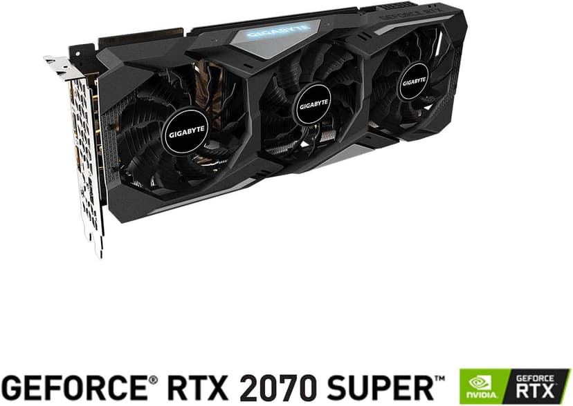 Gigabyte GV-N207SGAMING OC-8GD GeForce RTX 2070 Super Gaming OC 8G Graphics Card, 3X Windforce Fans, 8GB 256-Bit GDDR6, Video Card