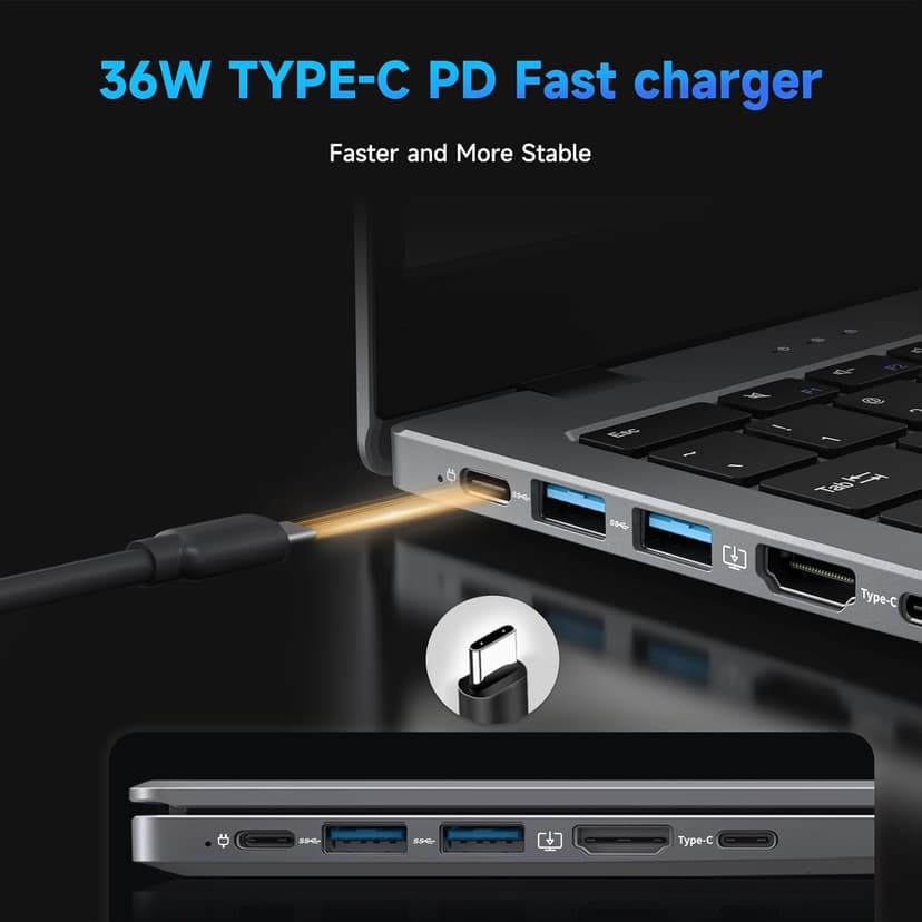 15.6 Inch Student Business Laptop Computer, 16GB RAM 512GB ROM, Intel N100 (Beat i5-7200U, Up to 3.4GHz), Windows 11 Pro with FHD IPS Display, WiFi 5, BT5, Type-C, HDMI, USB 3.2