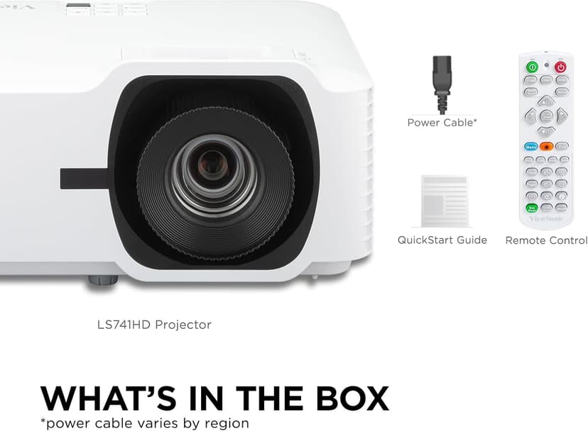 ViewSonic LS741HD 5000 Lumens 1080p Laser Projector with H/V Keystone, 4 Corner Adjustment, 360 Degree Projection, 1.6x Optical Zoom, LAN Control, and 24/7 Operation