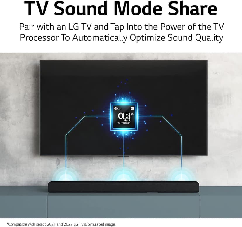 LG S80QR 5.1.3ch Sound bar with 4ch Rear Speakers, Center Up-Firing, Dolby Atmos DTS:X, Works with Airplay2, Spotify HiFi, Alexa, High-Res Audio, Synergy TV, Meridian