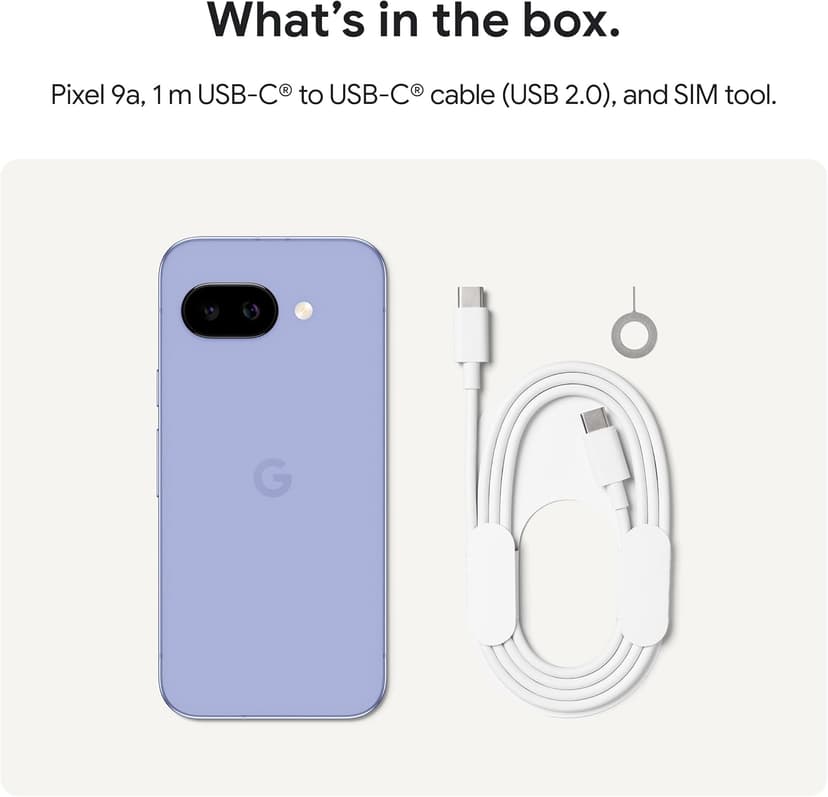 Google Pixel 9a with Gemini - Unlocked Android Smartphone with Incredible Camera and AI Photo Editing, All-Day Battery, and Powerful Security - Peony - 128 GB