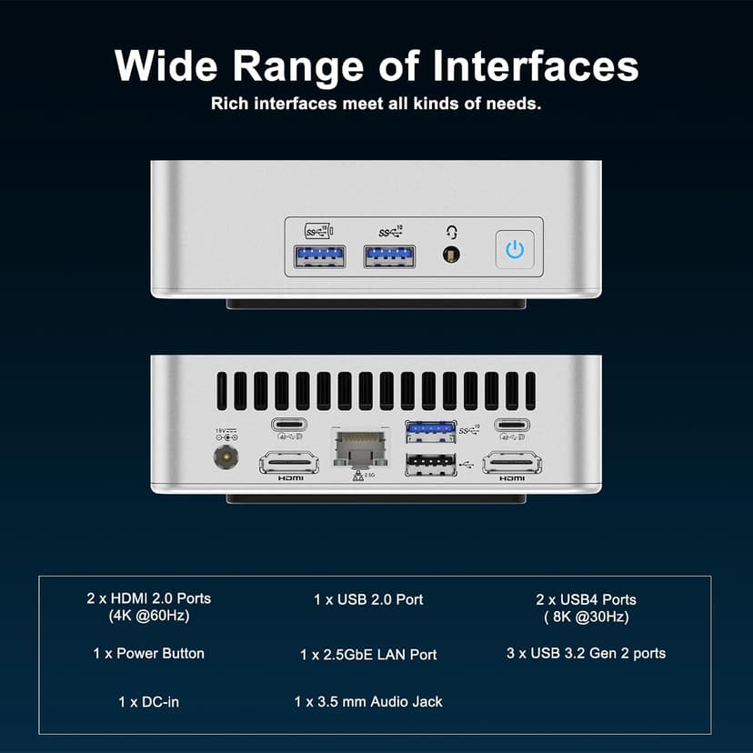 GEEKOM Mini PC XT12 Pro, with 12th Gen Intel i9-12900HK NUC12 Mini Computers(14C/20T,Up to 5GHz), 32GB RAM & 1TB PCIe Gen 4 SSD Mini PC Windows 11 Pro, 8K/Quad Display/USB4.0/WiFi 6E/BT5.2/2.5G LAN