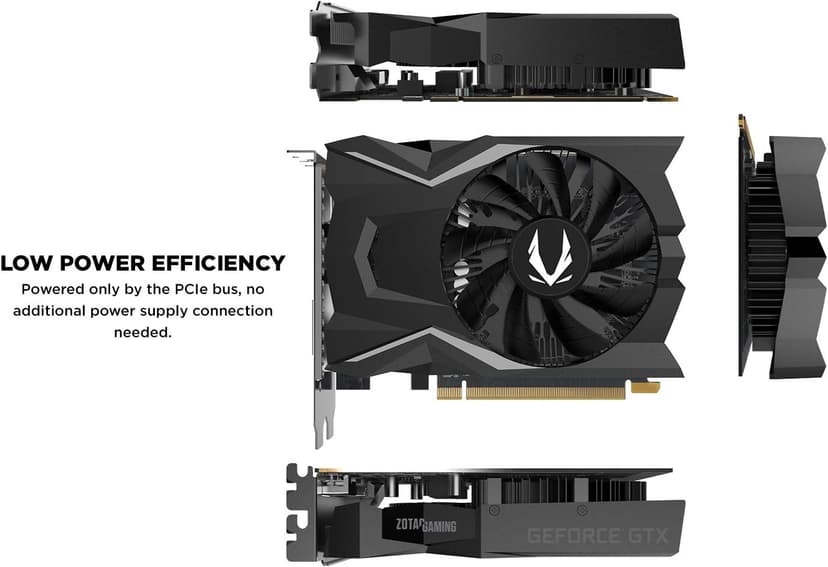 ZOTAC Gaming GeForce GTX 1650 OC 4GB GDDR5 128-Bit Gaming Graphics Card, Super Compact, ZT-T16500F-10L