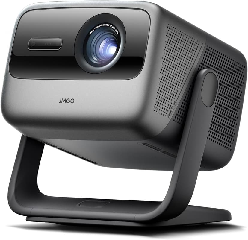 JMGO N1S Ultra 4K Triple Laser Projector with WiFi and Bluetooth, 2800 ISO Lumens, Official Netflix, GTV, 360° Sensorless Picture Correction, 300", HDR10, 20W Dolby Digital Plus, Smart and Portable