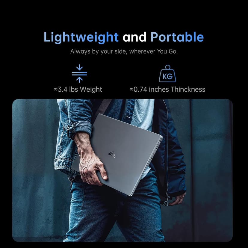 Laptop Intel N97 15.6-in 16GB DDR4 512GB SSD Windows Laptops Notebook-Computers, Numeric Keypad Win-11 Pro WiFi 5 HDMI Type-C USB 3.2 Webcam 3.5mm Audio Student Laptops