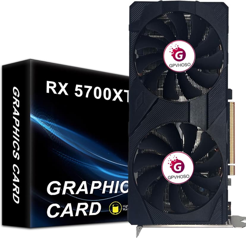 Radeon RX 5700 XT 8GB Graphics Card GDDR6 2560SP 256bit Computer Graphics Cards GPU PCI-e 4.0 x16 HDMI/DisplayPort*3 Interface,AMD Video Cards for PC Gaming and Office, Support Up to 8K