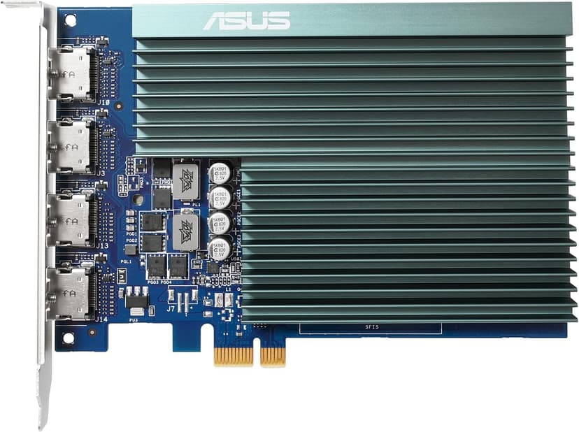 ASUS NVIDIA GeForce GT 730 Graphics Card (PCIe 2.0, 2GB GDDR5 Memory, 4X HDMI Ports, Single-Slot Design, Passive Cooling)