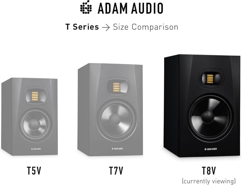ADAM Audio T8V Studio Monitor for recording, mixing and mastering, Studio Quality Sound (Single)