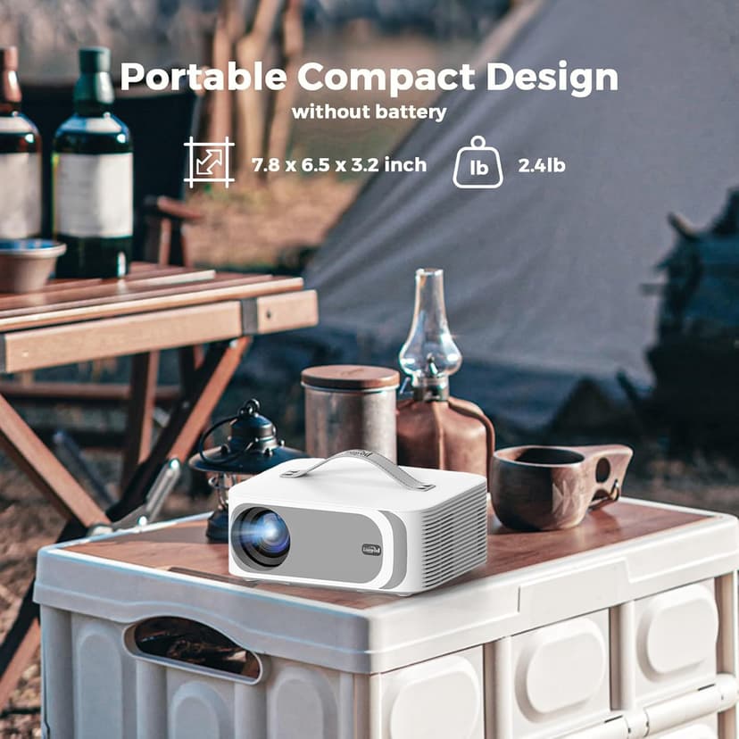 [AI Movin System & 1200 ANSI] Projector-4K with WiFi 6 and Bluetooth, 30W DoIby Audio Netflix-Licensed Projector, One-touch Focus Portable 1080P Outdoor-Projector, Lisowod Smart Proyector with HDR10+