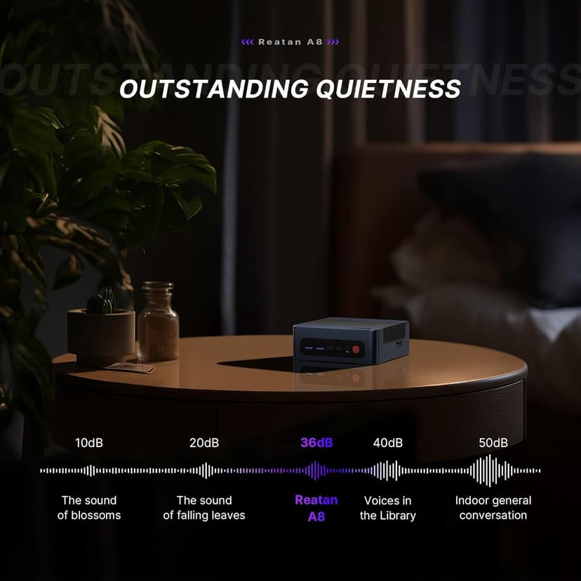 Reatan A8 AMD Ryzen 7 8745HS Mini PC Gaming Dual LAN 2.5Gbps Mini Desktop Computer 32GB DDR5 1TB NVME SSD, USB4.0 HDMI DP USB-C WiFi6 & BT5.2 Mini Computer.HTPC for Business, Education, Home