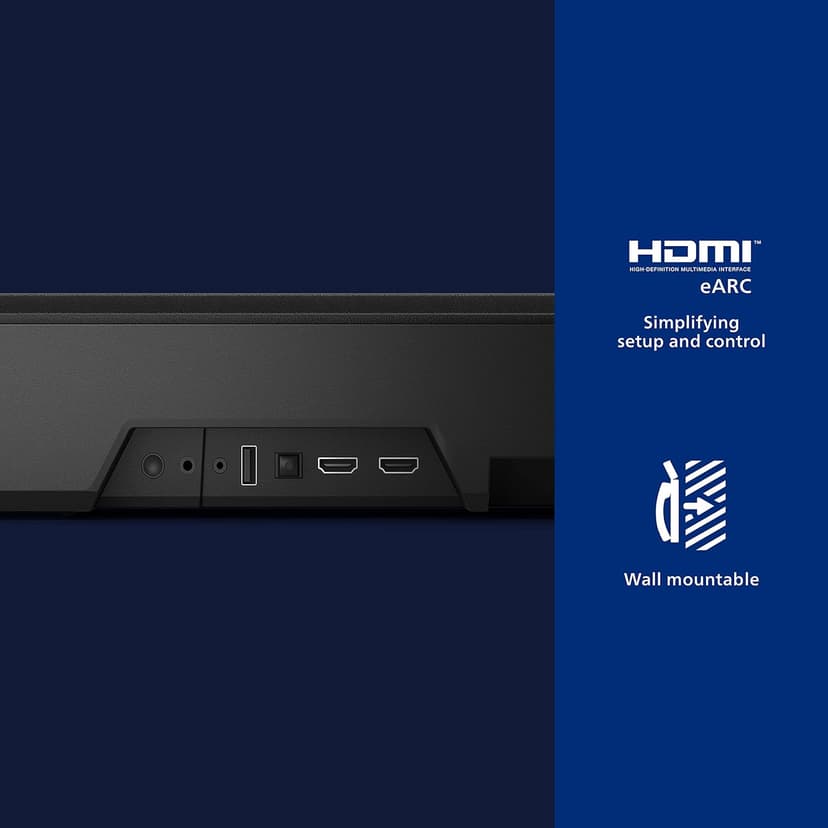 PHILIPS Fidelio FB1 7.1.2-Channel Surround Sound Soundbar with Integrated Dolby Atmos and Subwoofer + DTS Play-Fi, All-in-One, Premium Design and Materials
