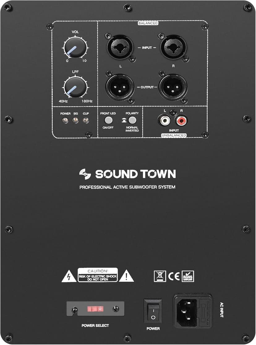 Sound Town Commercial Restaurant Audio Set, with One 6-Zone 70V/100V Amplifier with Bluetooth, 12 x Two-Way 6.5-Inch in-Ceiling Speakers, Two Dual 8-Inch Subwoofers (P18X12C6N2S28)
